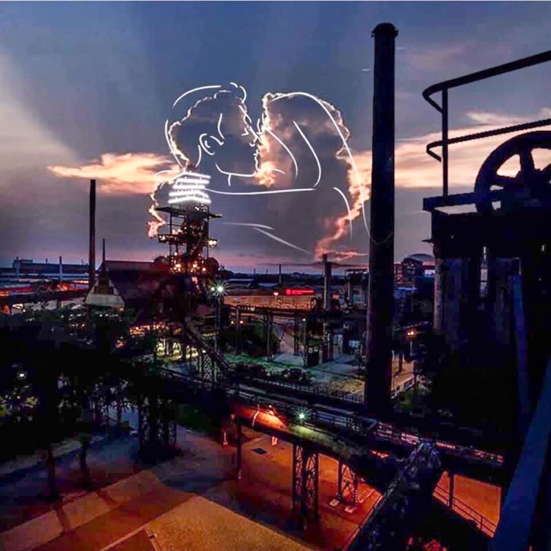 Valentýn v oblacích na Bolt Tower