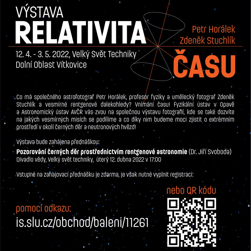 Přednáška: Pozorování černých děr prostřednictvím rentgenové astronomie