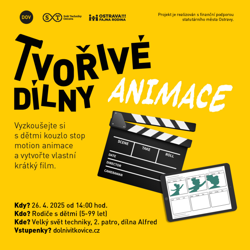 Tvořivé dílny - Animace (26. 4.)