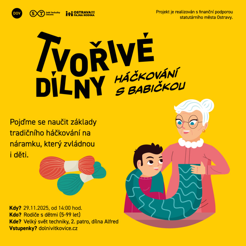 Tvořivé dílny - Háčkování s babičkou 29. 11.