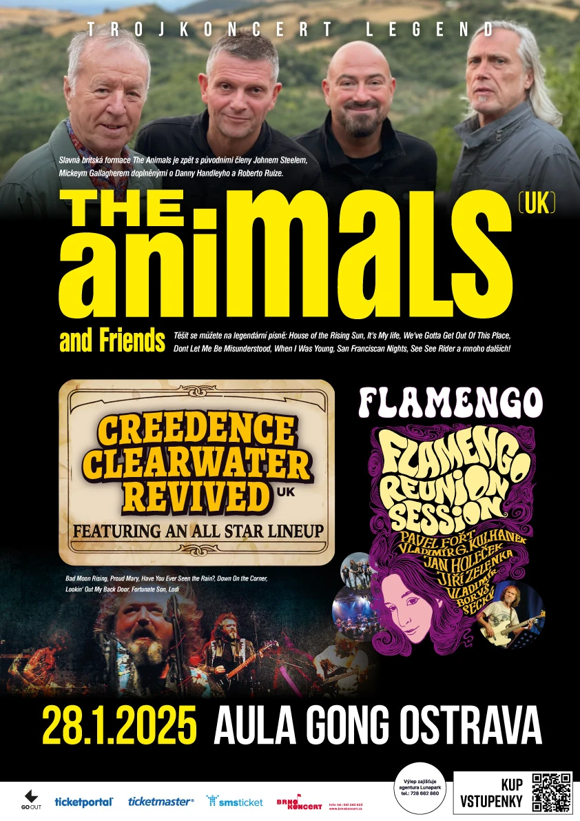 Trojkoncert legend - The Animals and Friends – Gong – Dolní Vítkovice