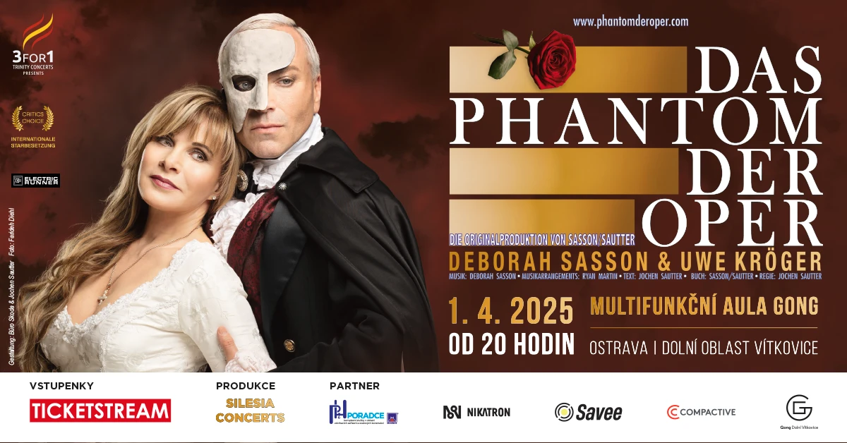 DAS PHANTOM DER OPER - ZRUŠENO – Gong – Dolní Vítkovice