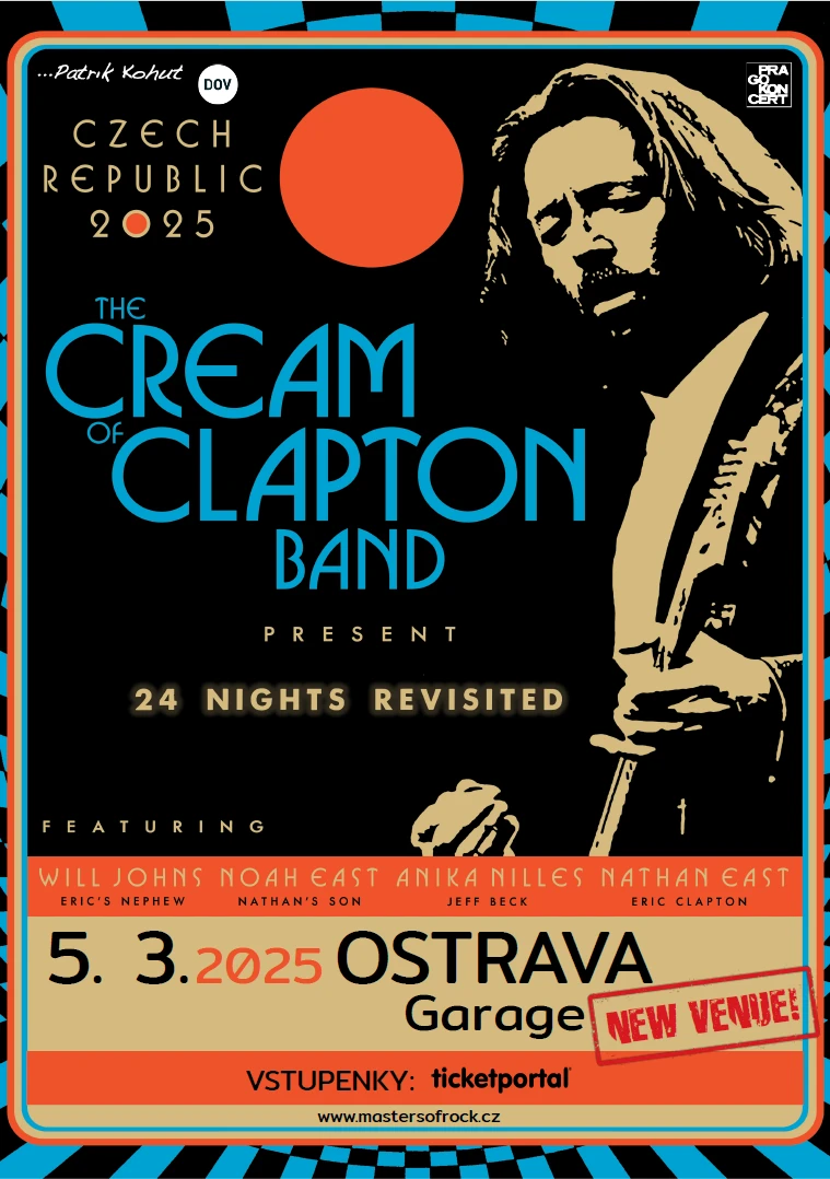 ZMĚNA MÍSTA KONÁNÍ - THE CREAM OF CLAPTON BAND – Gong – Dolní Vítkovice
