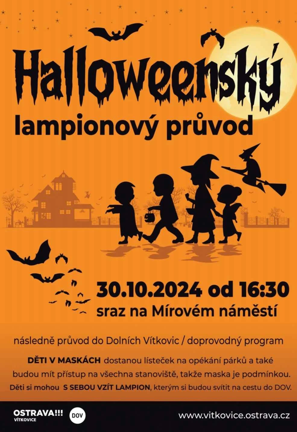 Halloweenský lampionový průvod s MO Ostrava-Vítkovice – Dolní Vítkovice
