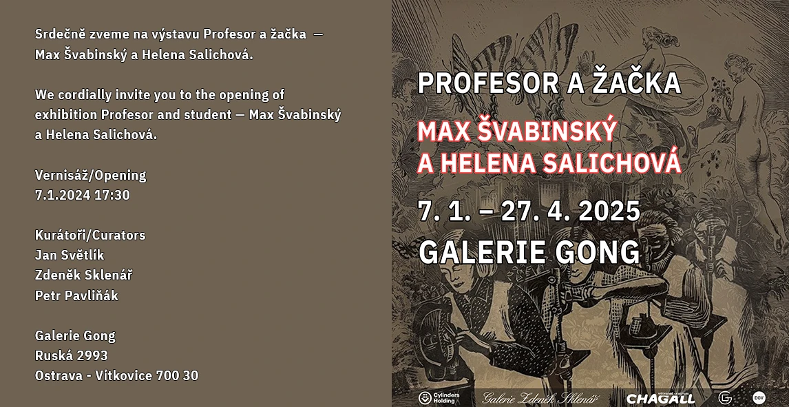 Vernisáž - Profesor a žačka: Max Švabinský a Helena Salichová – Gong – Dolní Vítkovice