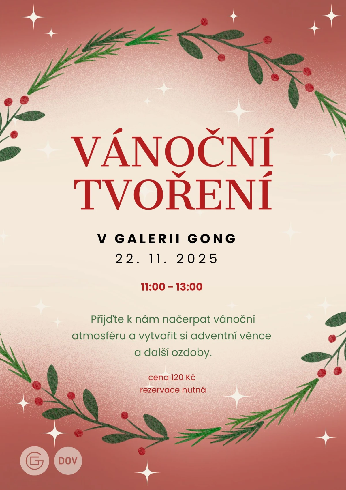 Vánoční tvoření v Galerii Gong – Galerie Gong – Dolní Vítkovice