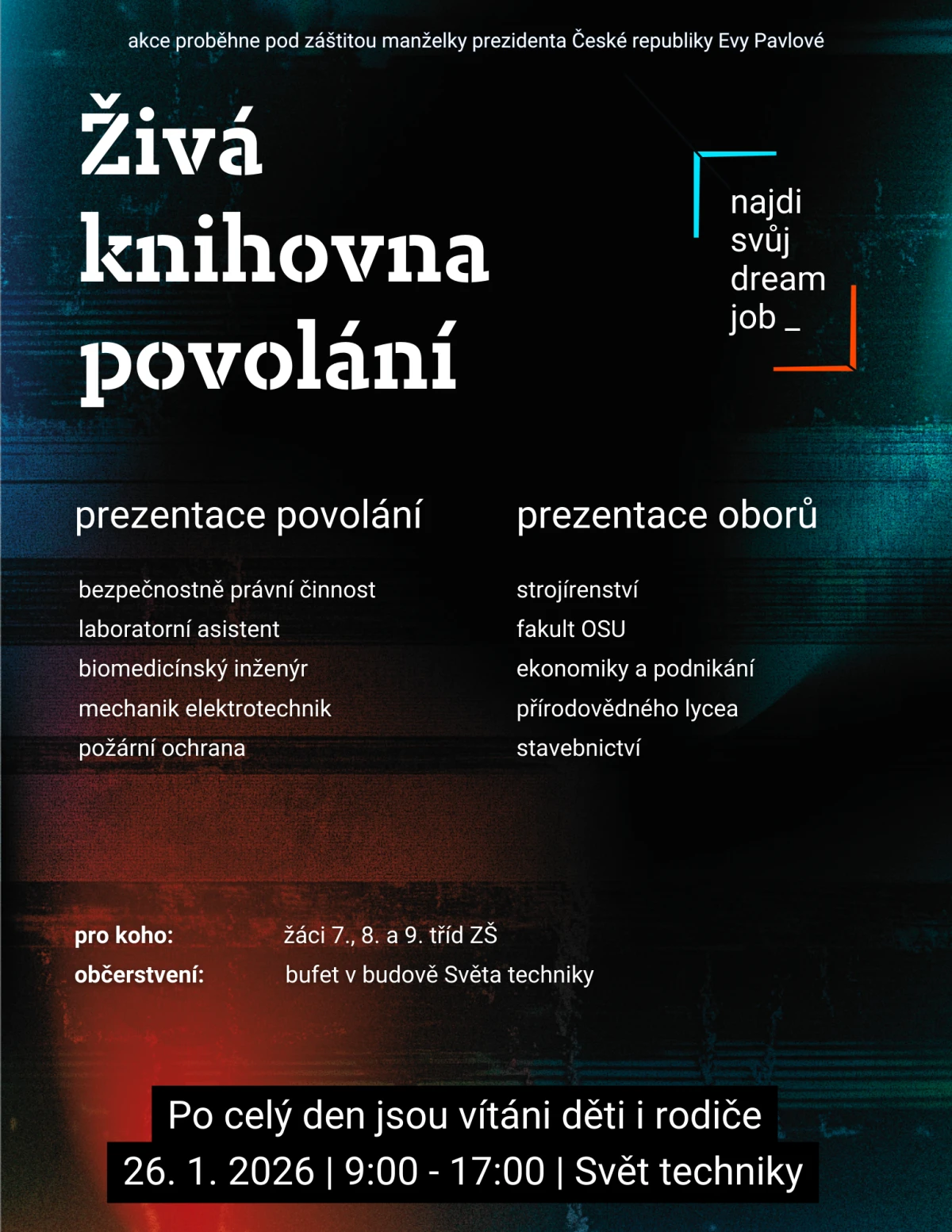 Živá knihovna povolání – Malý Svět Techniky U6 – Dolní Vítkovice