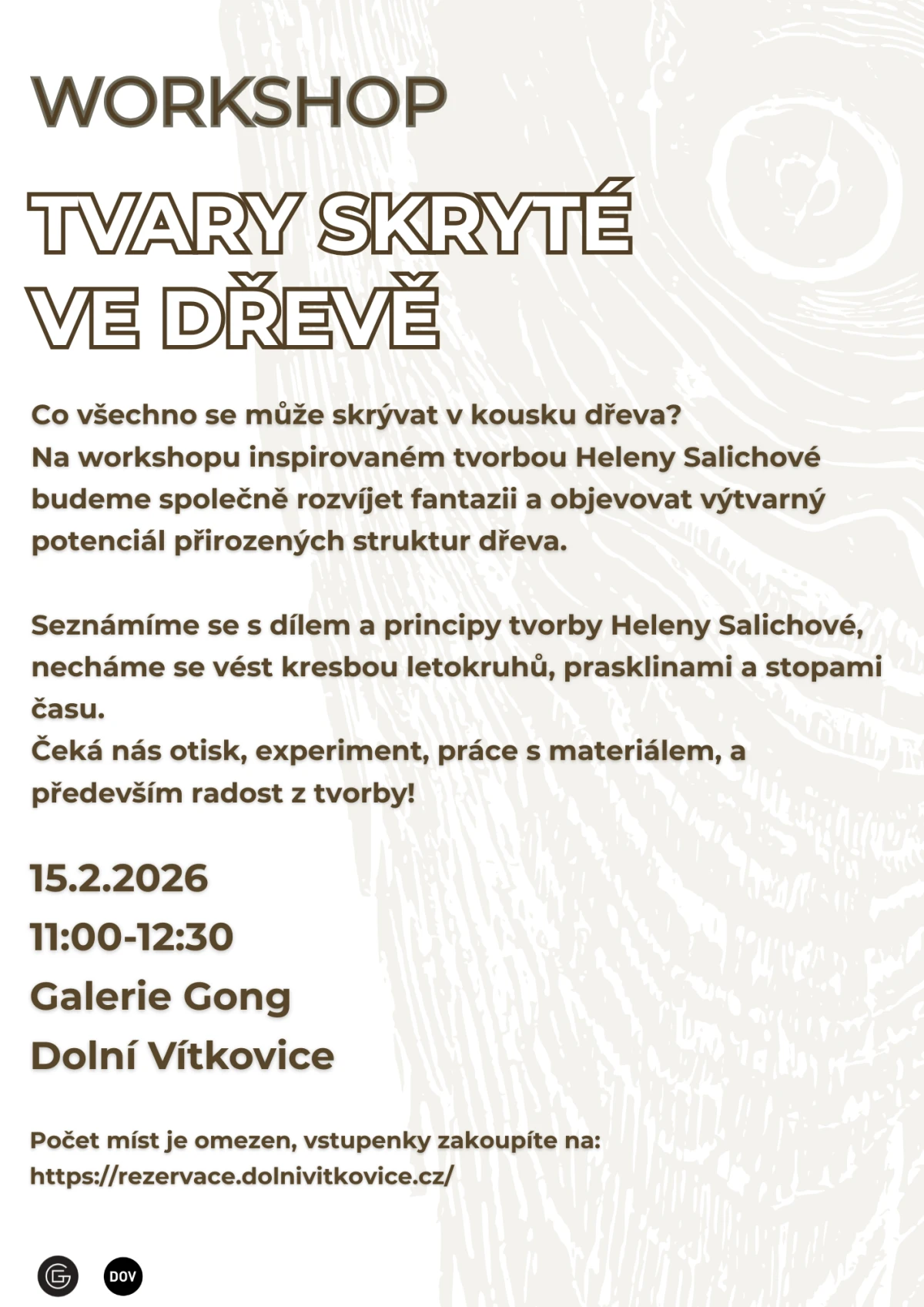 Workshop Tvary skryté ve dřevě – Galerie Gong – Dolní Vítkovice