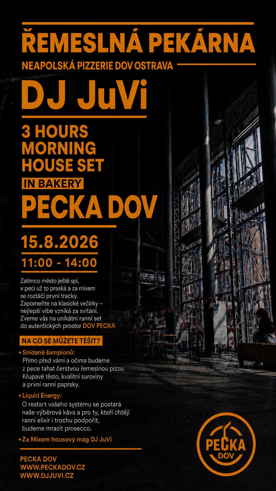 DJ JuVi 3 HOURS MORNING HOUSE SET – Gong – Dolní Vítkovice