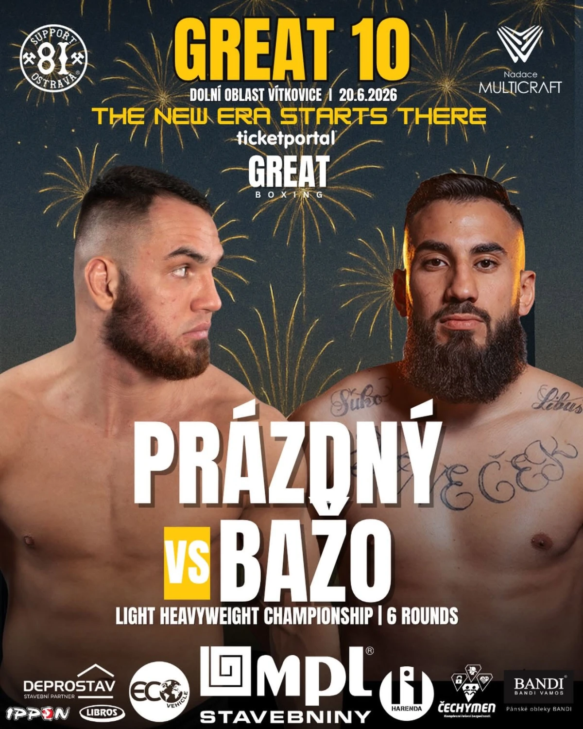 GREAT 10: THE NEW ERA STARTS THERE (Great Boxing) – Dolní Vítkovice